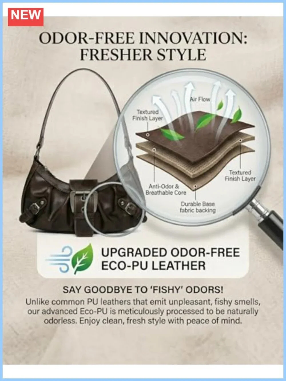 PU Leather Hobo Shoulder Bag Y2K Goth Punk Crescent Underarm Purse